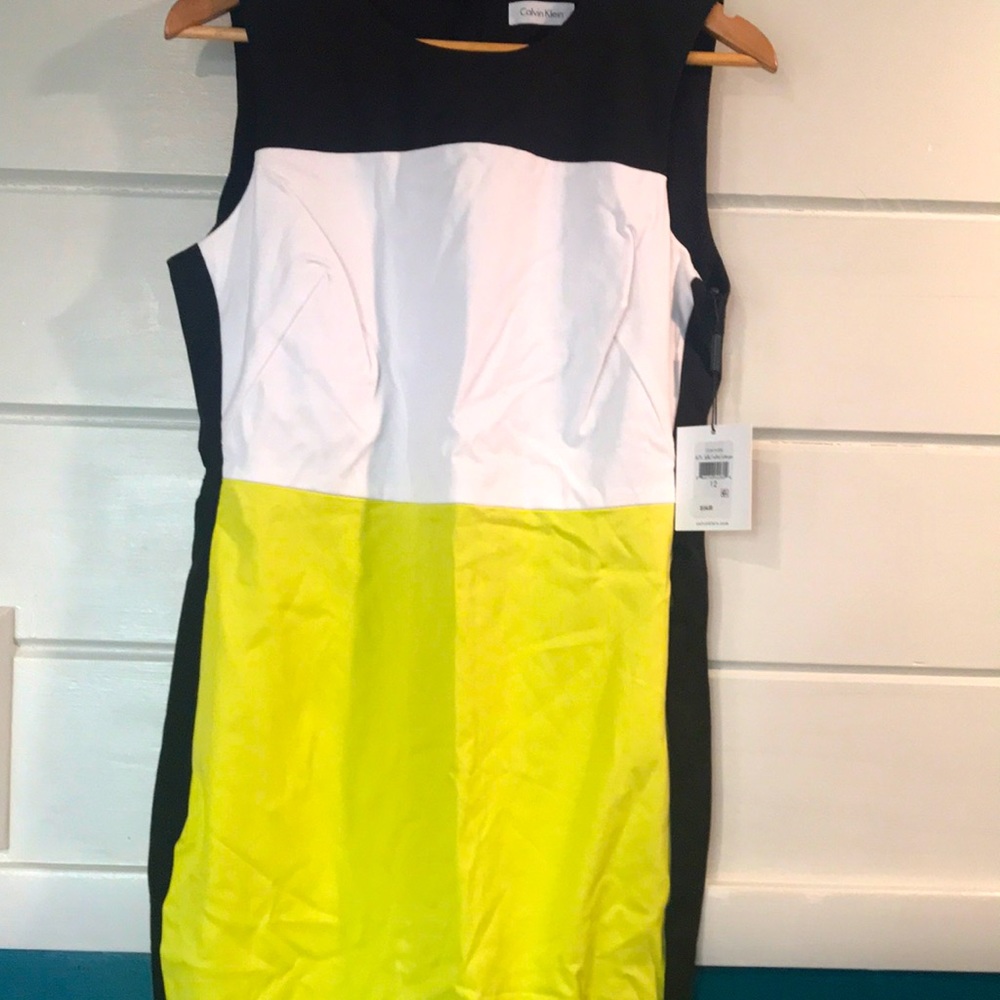 Calvin Klein calf length sleeveless dress.